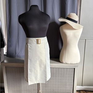 Vintage Midi Skirt with Belt Detail